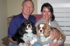 Judah and Queenie in Texas with their new owners