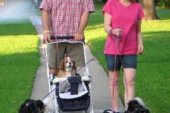 KC and family out for a stroll in TX